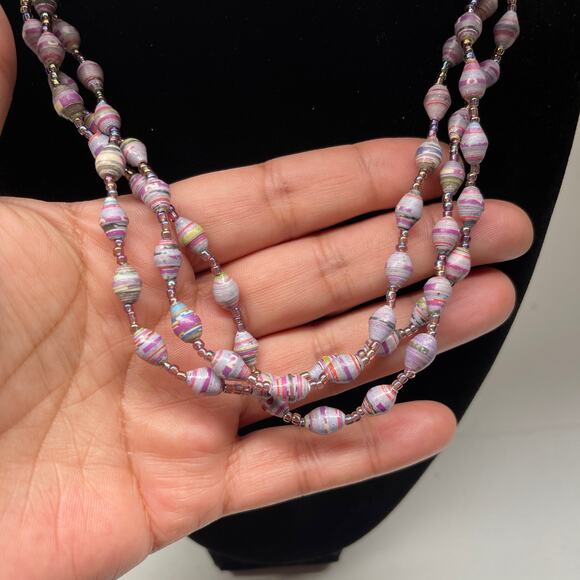 Vintage Bead For Life Multi Color Soft Silicone Beaded Purple Hexagon Shape B#6 - Picture 8 of 11